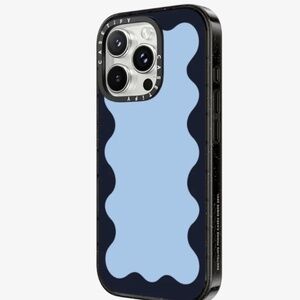casetify - Blue Background Wavy Border - iPhone 16 pro max